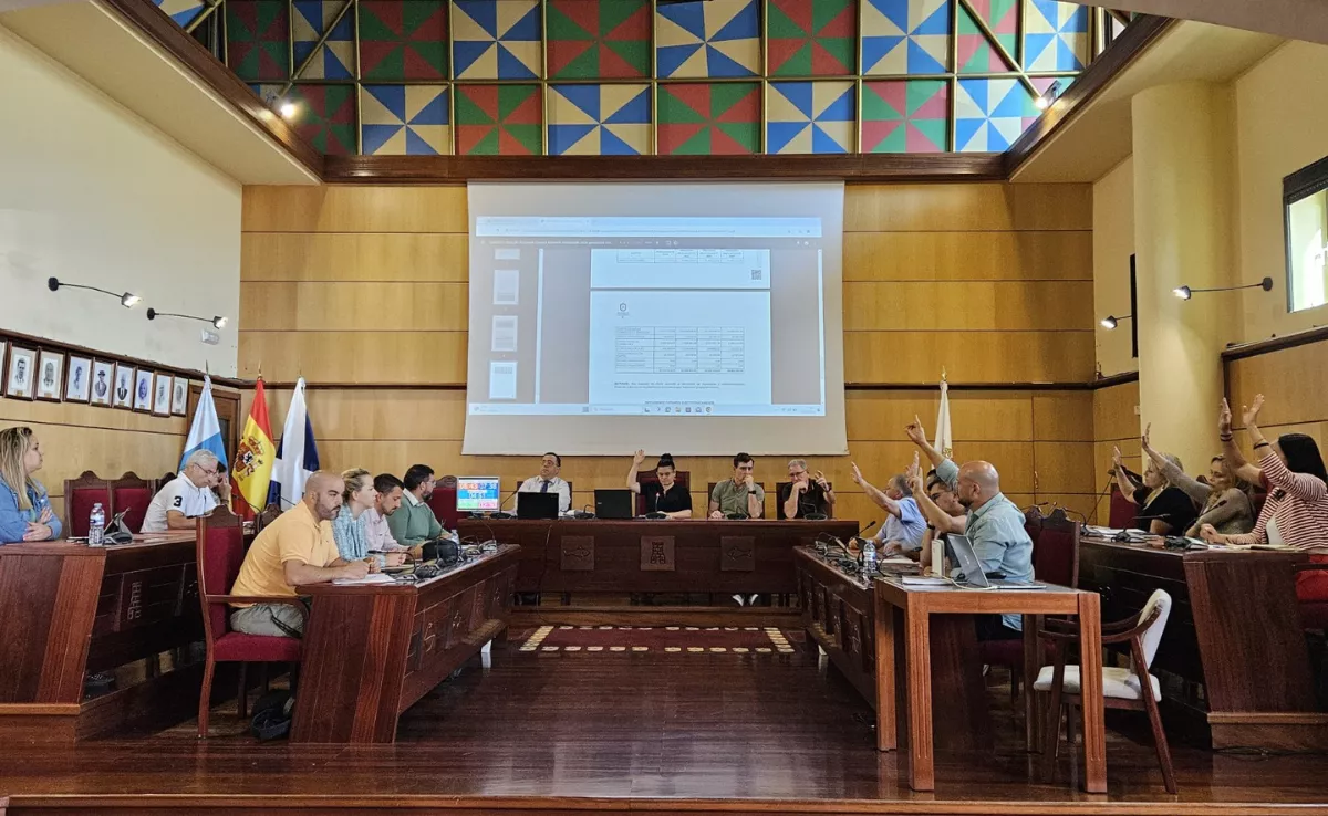 Pleno del Ayuntamiento de Candelaria que aprobó los presupuestos en 2024. / AYUNTAMIENTO DE CANDELARIA