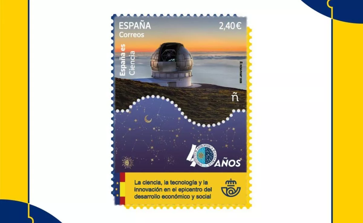 Sello conmemorativo del IAC. /IAC