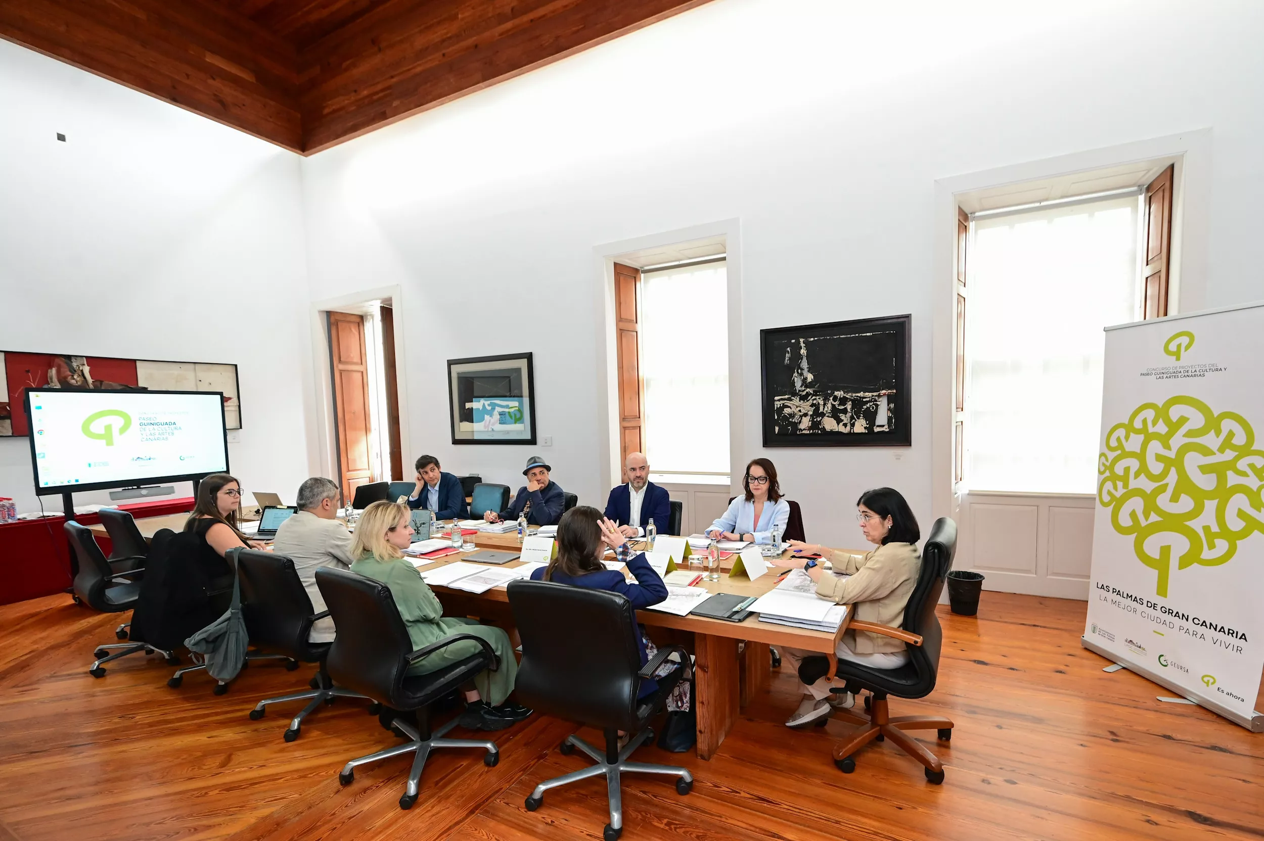Deliberación del jurado del Concurso de Proyectos del Paseo Guiniguada. / AYUNTAMIENTO DE LAS PALMAS DE GRAN CANARIA