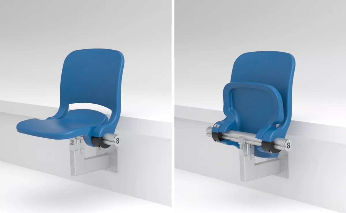 Así serán los nuevos asientos abatibles del Heliodoro que han costado 2,8 millones./ CABILDO TENERIFE