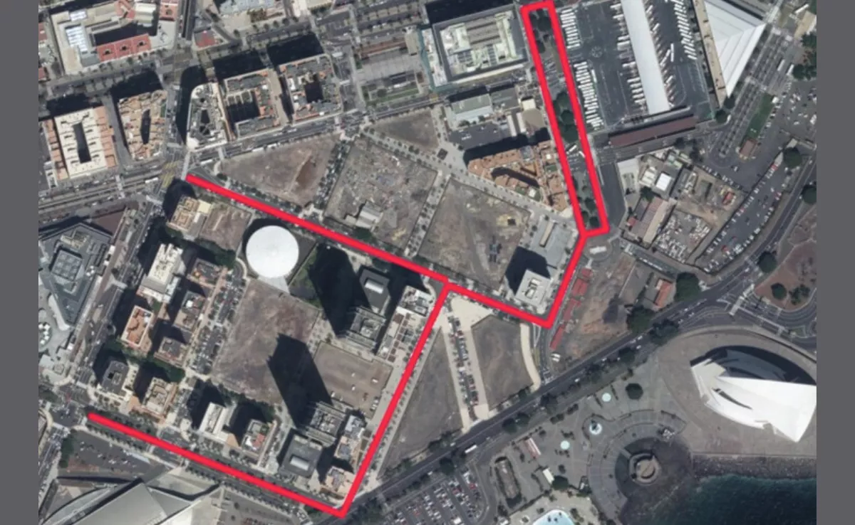 Zona de Cabo Llanos en la que cerrarán los garajes por el Día de las Fuerzas Armadas en Santa Cruz./ CEDIDA Zona de Cabo Llanos en la que cerrarán los garajes por el Día de las Fuerzas Armadas en Santa Cruz./ CEDIDA