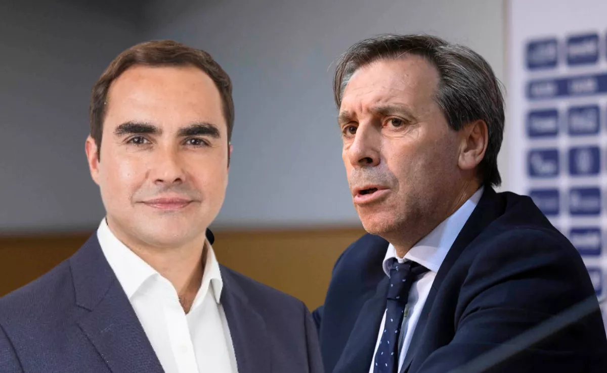 El expresidente del CD Tenerife José Daniel Díaz Armas (iz.) y el presidente actual, Felipe Miñambres./ MONTAJE AH