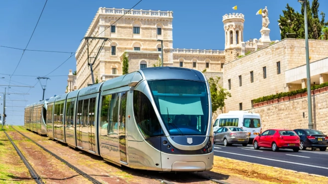 Tranvía de Jerusalén. IMAGEN DE LA RED Tranvía de Jerusalén. IMAGEN DE LA RED