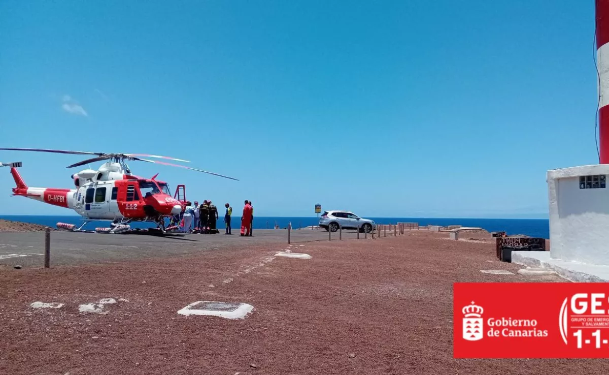 El helicóptero del GES que se desplazó hasta la zona / 112 CANARIAS