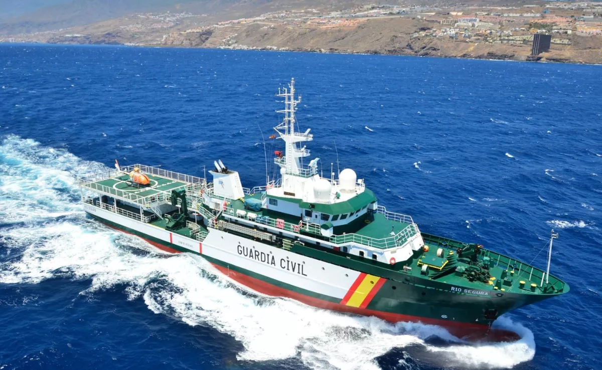 El buque oceánico de la Guardia Civil 'Río Segura'./ CEDIDA