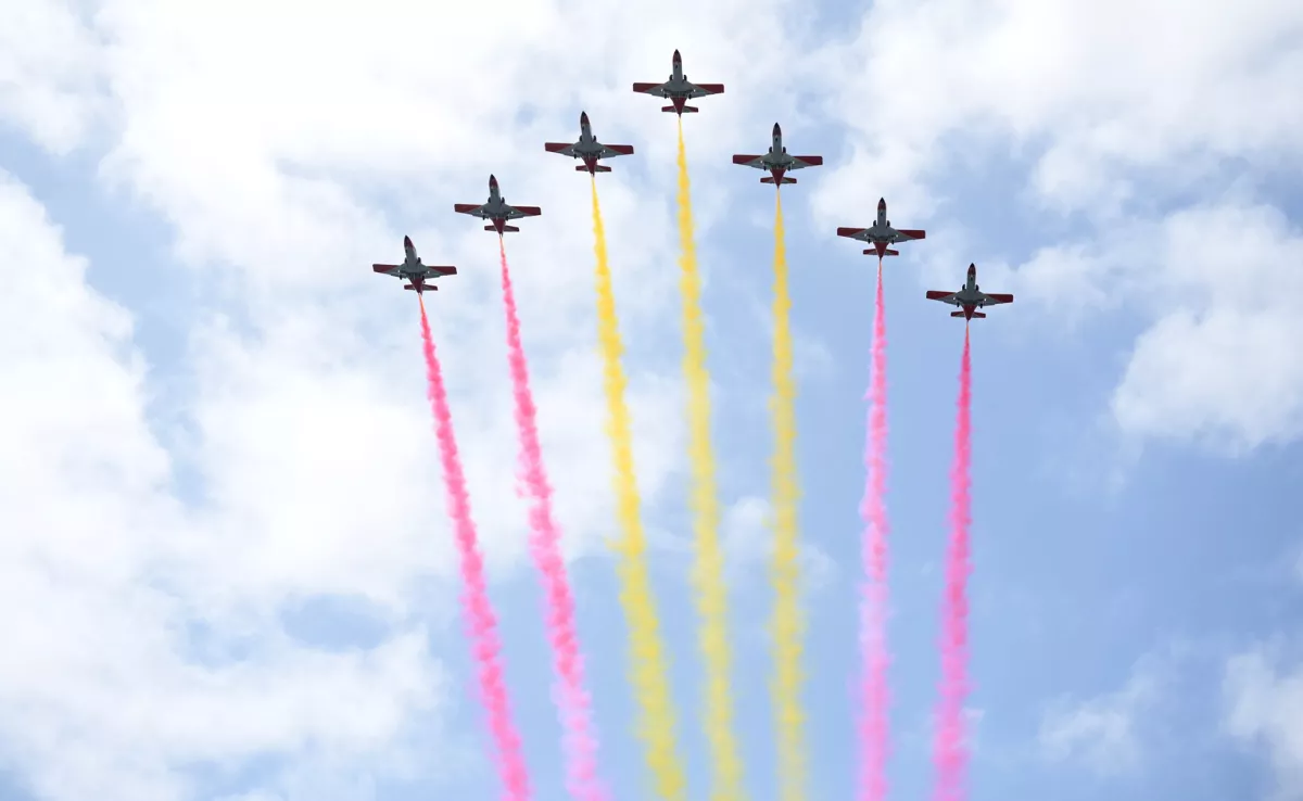 Patrulla Águila sobre los cielos de Canarias / ESTEFANÍA BRIGANTY