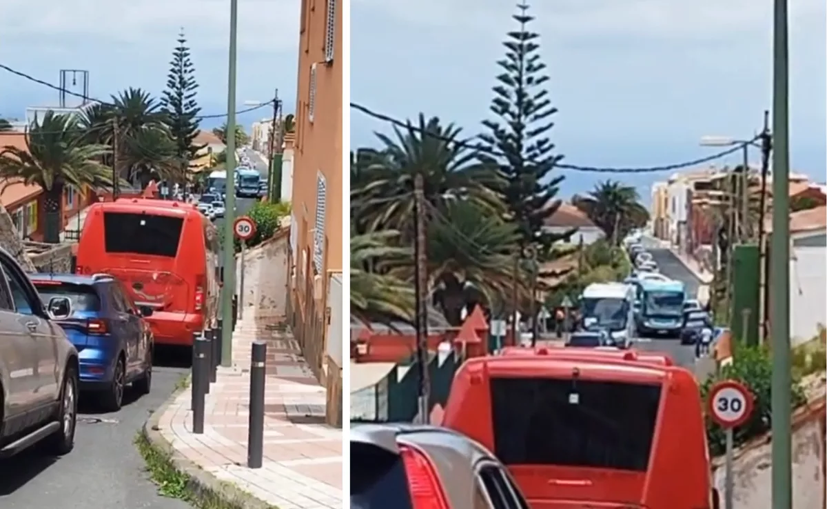 Atasco en una calle de El Fondillo / AH