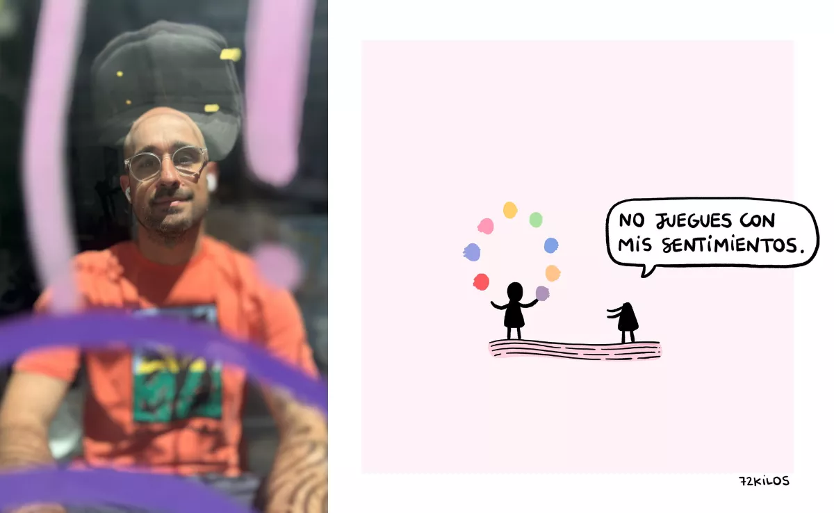 El ilustrador Óscar Alonso, más conocido como 72 Kilos / AH