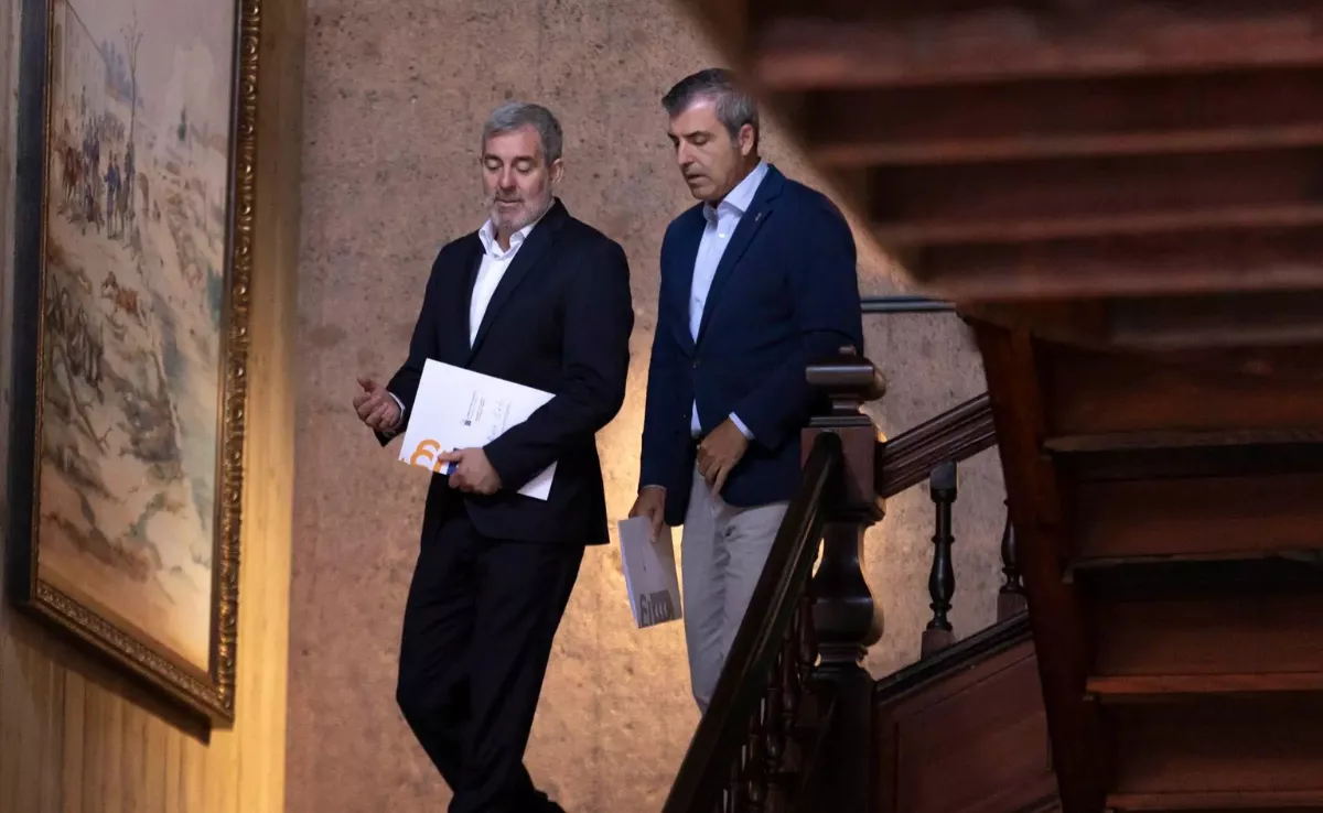 En la imagen, Fernando Clavijo y Manuel Domínguez / EFE - MIGUEL BARRETO