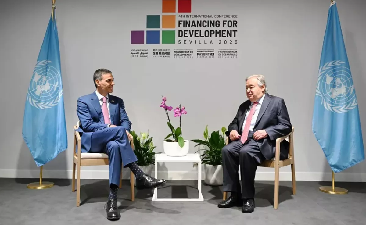 El presidente del Gobierno, Pedro Sánchez, ha mantenido un encuentro con el secretario general de Naciones Unidas, António Guterres / EFE