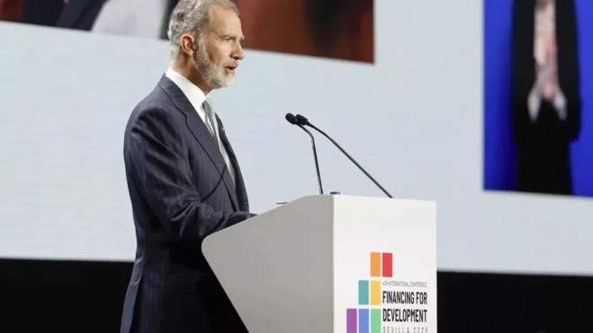 El rey Felipe VI durante la inauguración de la cumbre de la ONUEFE El rey Felipe VI durante la inauguración de la cumbre de la ONUEFE
