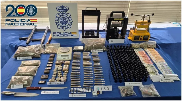 Alijo incautado por la Policía Nacional en Las Palmas de Gran Canaria. /Cedida