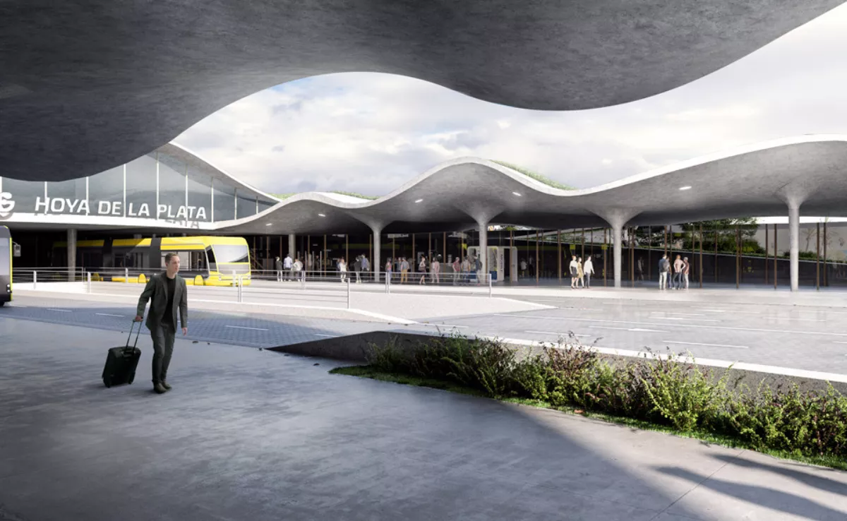 Prototipo de la futura estación de Hoya de la Plata / GUAGUAS MUNICIPALES