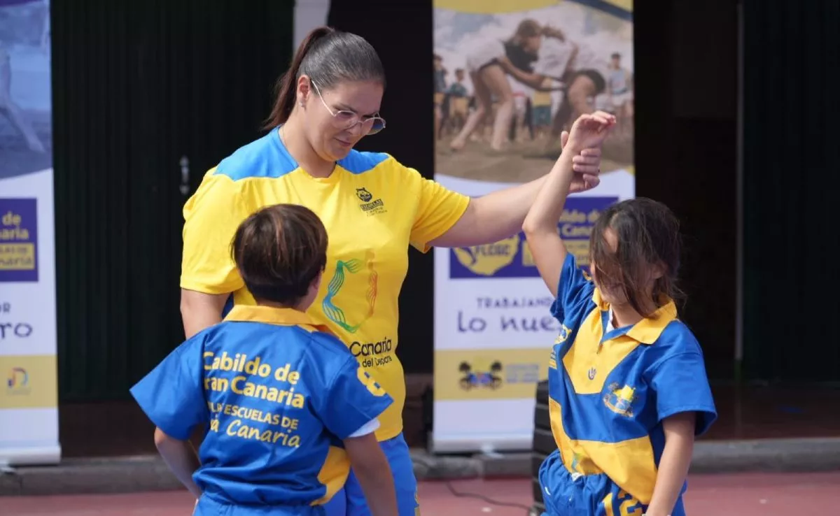 Escuelas de lucha canaria. /Cedida