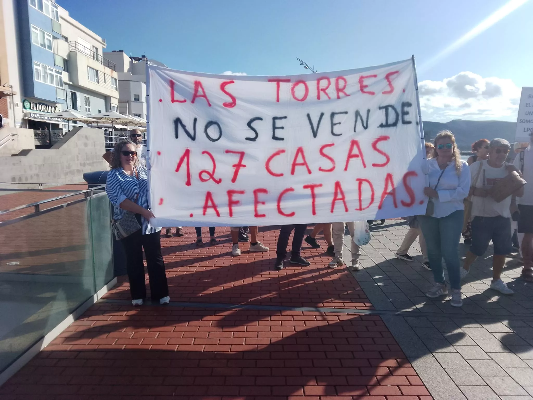 Manifestación de los vecinos de Las Torres, en Las Palmas. / AH