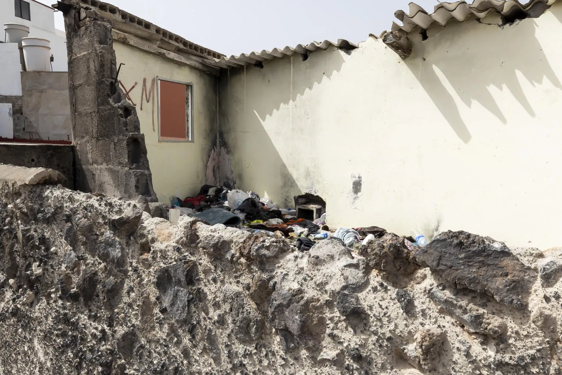  El inmueble donde sucedieron los hechos, en La Isleta de Las Palmas de Gran Canaria. /EFE/Quique Curbelo