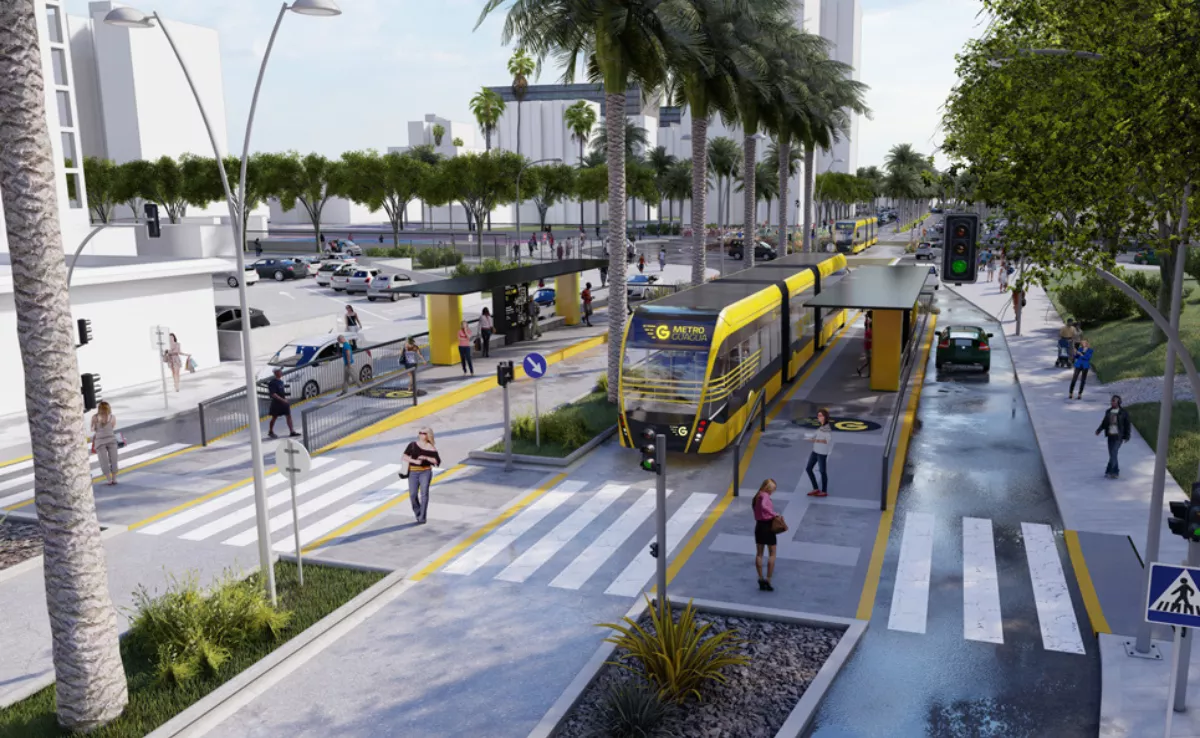 Boceto del tramo 2 de la MetroGuagua / GUAGUAS MUNICIPALES