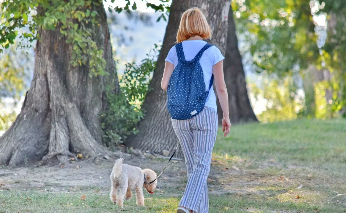 Mujer pasea a su perro. /Pixnio