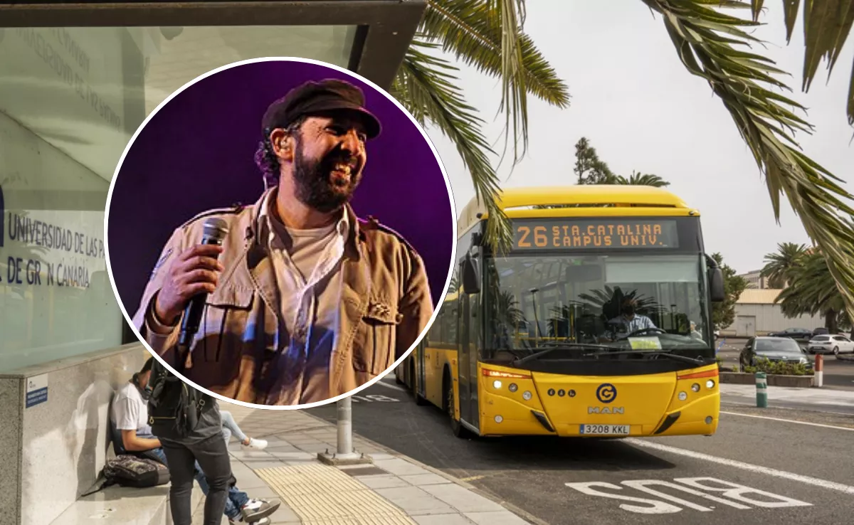 Imagen de las líneas de Guaguas Municipales y Juan Luis Guerra / MONTAJE AH 