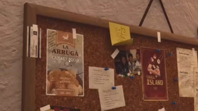 Referencia a un restaurante de comida canaria en el juego Luto. FRAME DEL JUEGO Referencia a un restaurante de comida canaria en el juego Luto. FRAME DEL JUEGO