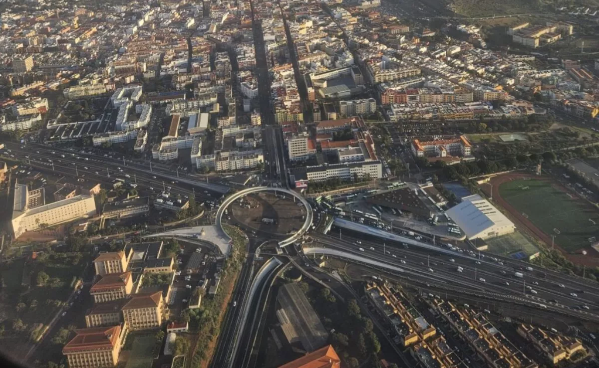 La pasarela de Padre Anchieta vista desde el cielo / CABILDO DE TENERIFE