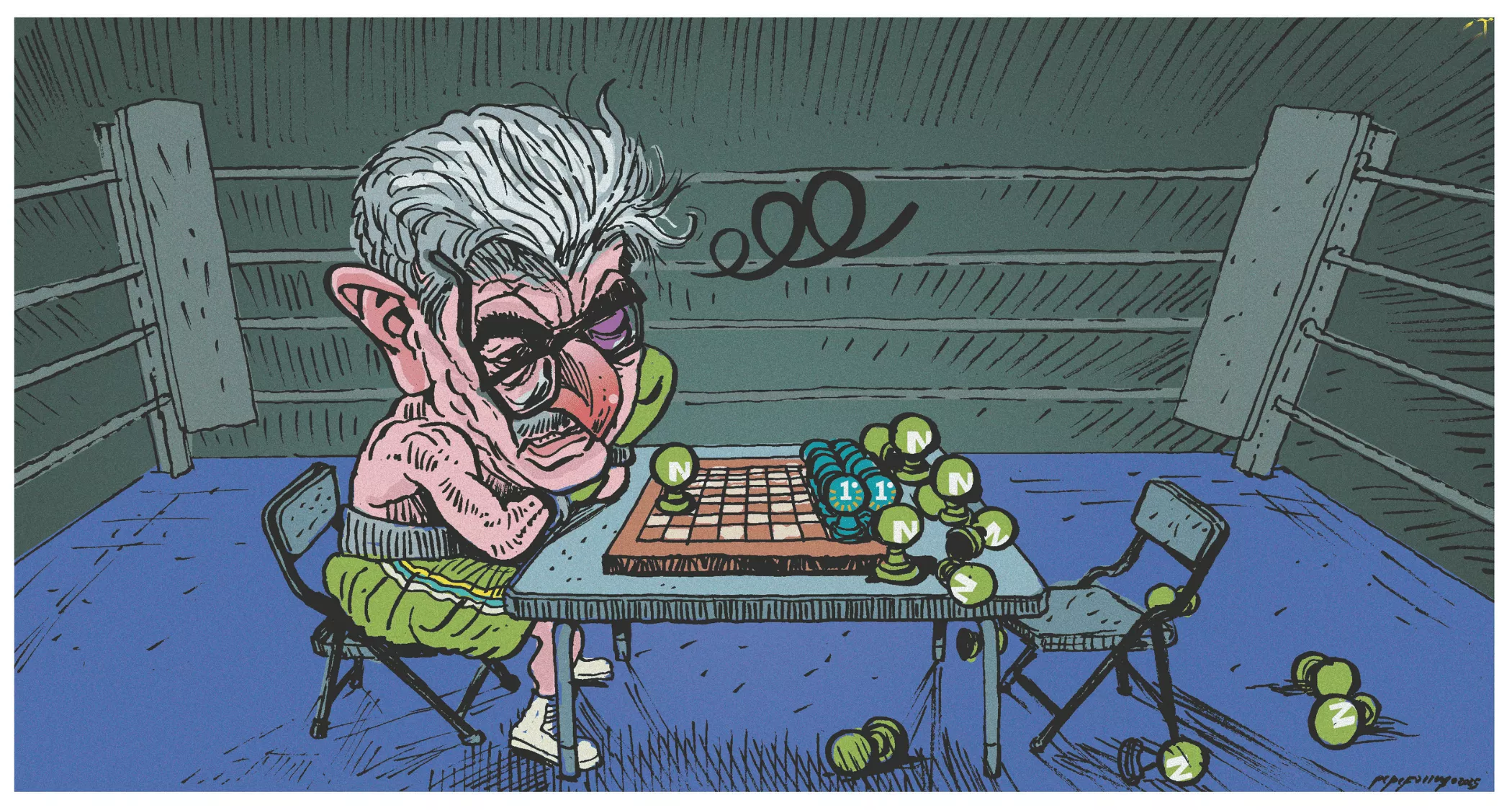 Román Rodríguez, el excampeón disfrazado, por Farruqo.