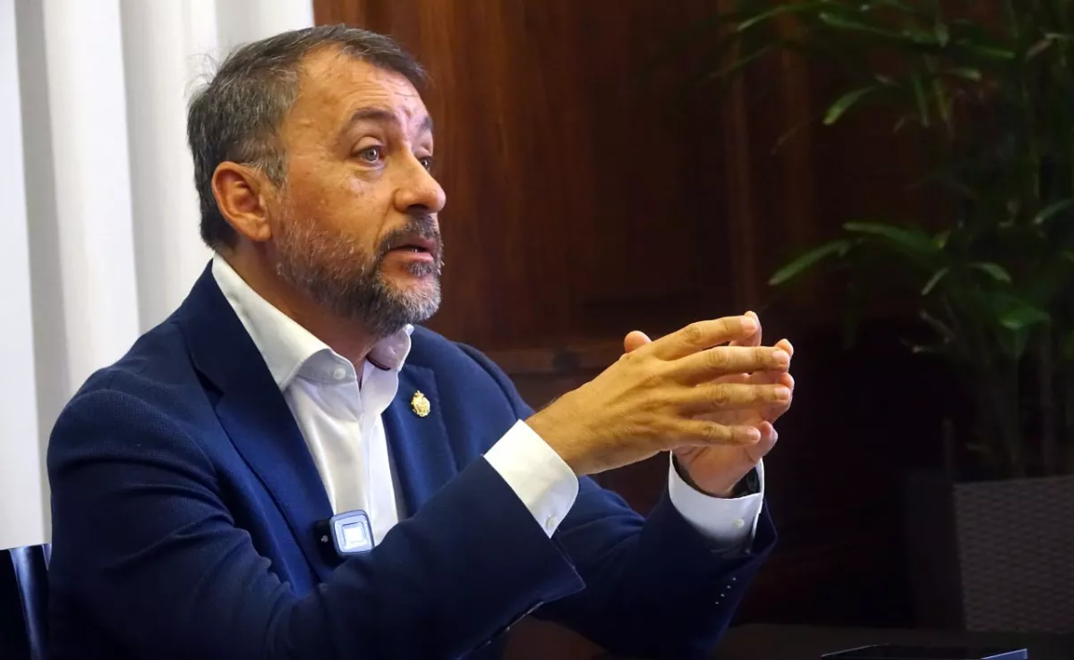 El alcalde de Santa Cruz de Tenerife, José Manuel Bermúdez, en una entrevista con Atlántico Hoy./ CEDIDA