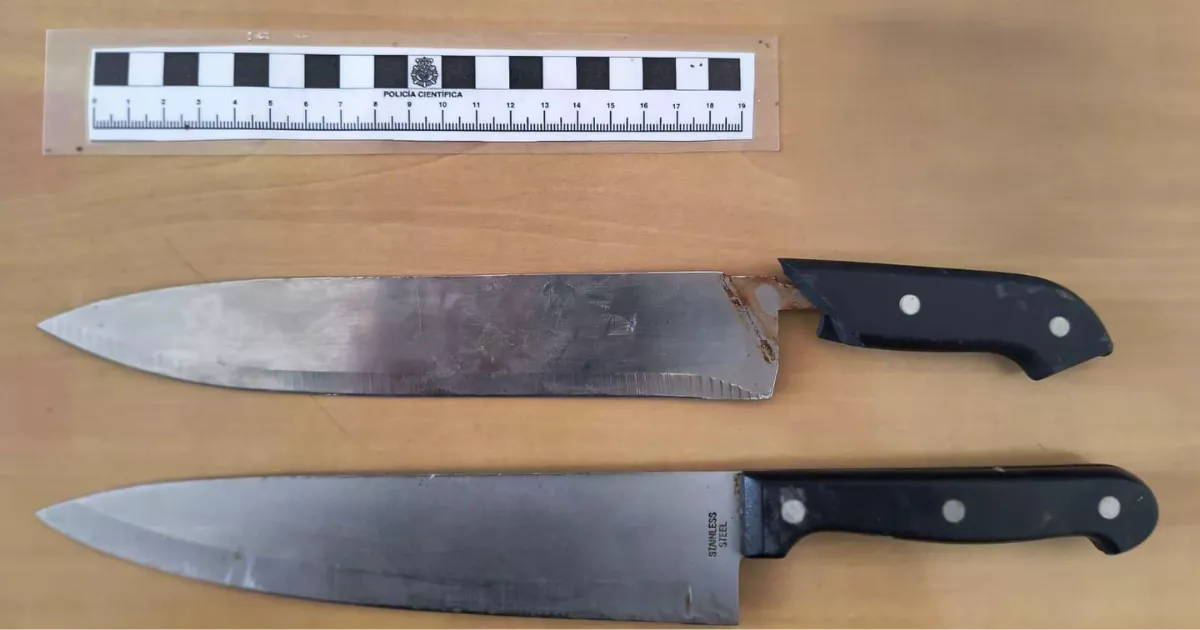 Imagen de los cuchillos  POLICÍA LOCAL 
