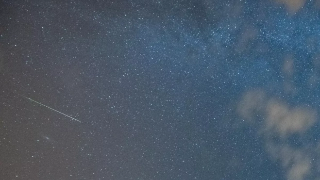 Imagen del cielo de Canarias durante las Perseidas / EFE Imagen del cielo de Canarias durante las Perseidas / EFE