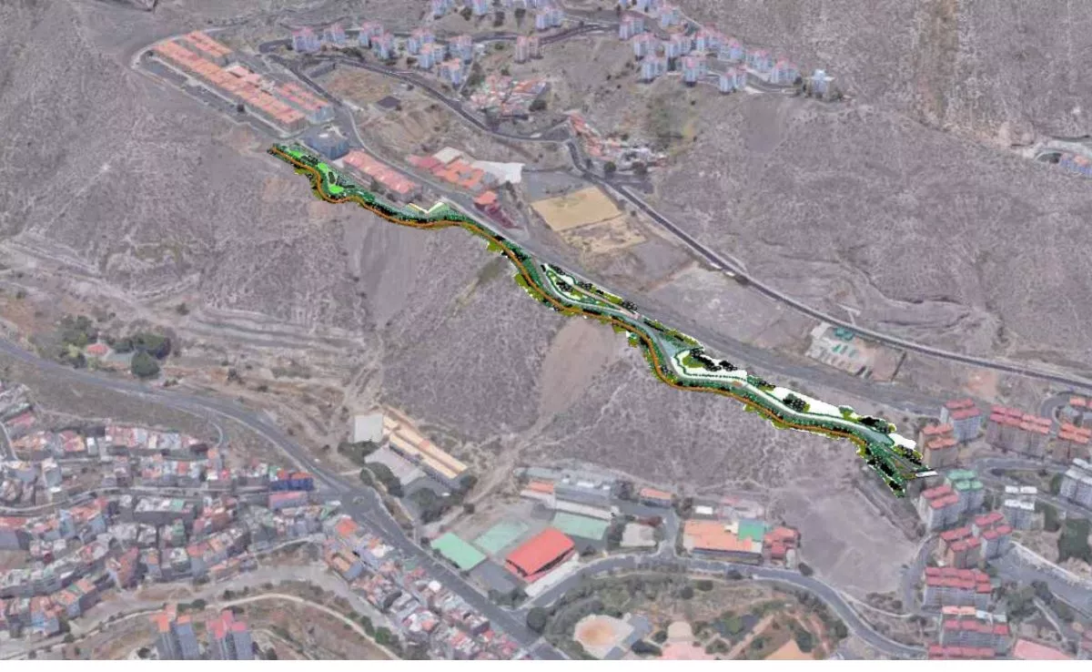 Mapa de la futura senda verde que unirá el Lasso con Pedro Hidalgo. AYUNTAMIENTO LPA