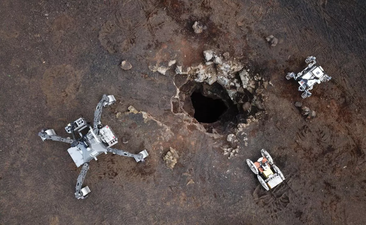 Sherpa, Luvmi y Coyote, tres robots adaptados para realizar tareas de exploración. /EFE/Space Robotics Lab. Universidad de Málaga/Carlos J. Pérez del Pulgar