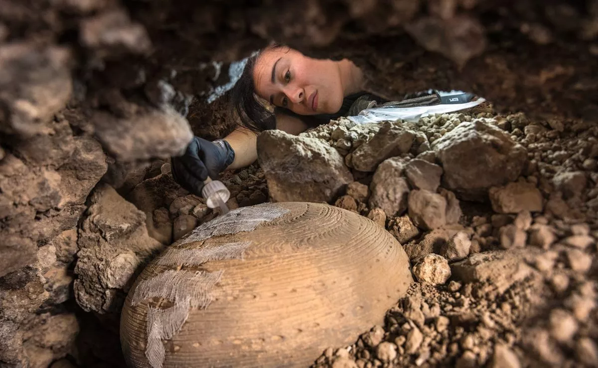 Pieza de cerámica hallada en una excavación arqueológica en Tijarafe, La Palma. /Cedida