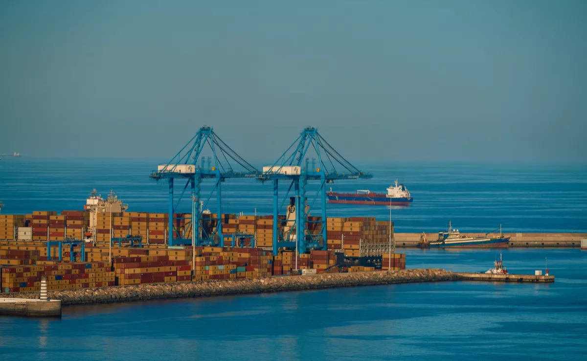 La terminal de Opcsa en el Puerto de Las Palmas, especializada en el transbordo internacional de contenedores. / AH