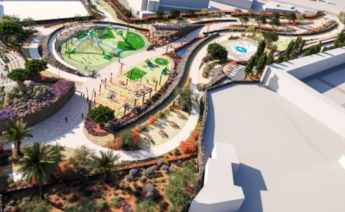 Proyección del futuro Parque Urbano de Agüimes. /Cedida