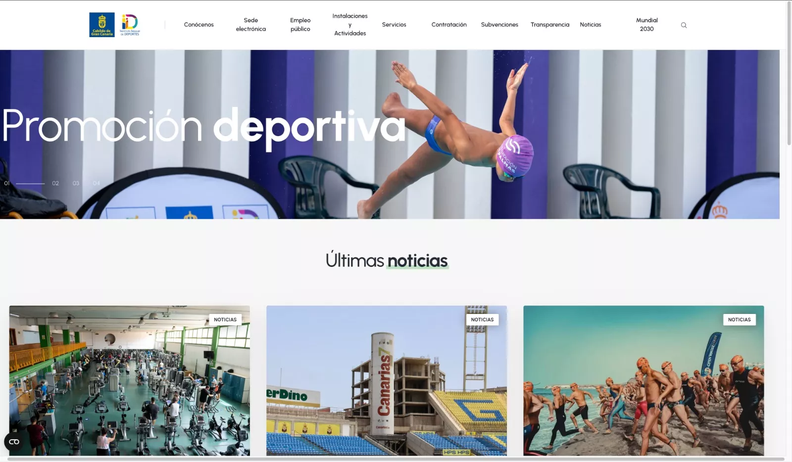 Portal web del Instituto Insular de Deportes (IID) del Cabildo de Gran Canaria . / CABILDO DE GRAN CANARIA