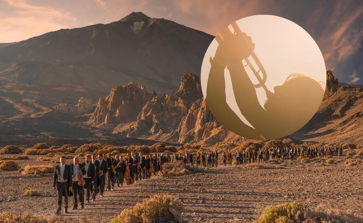 La Orquesta Sinfónica de Tenerife en el Teide./ IMANOL ZUAZNABAR