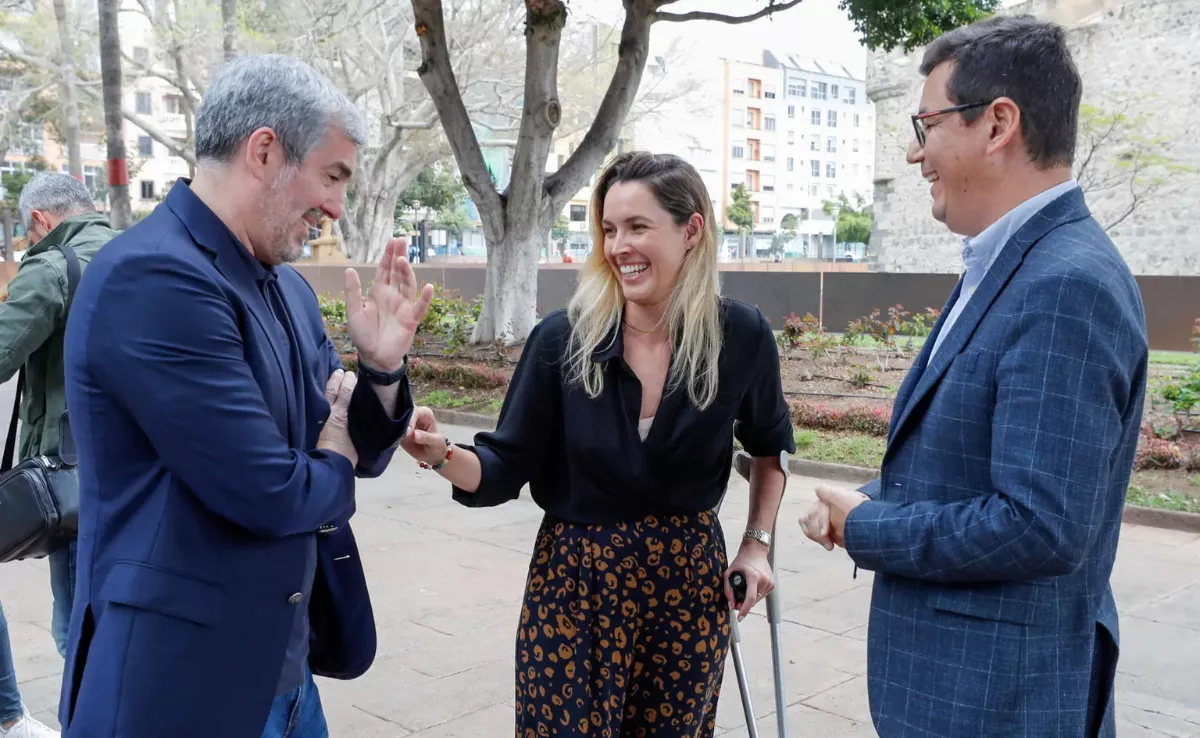 En la imagen, Fernando Clavijo, María Fernández y Pablo Rodríguez / EFE