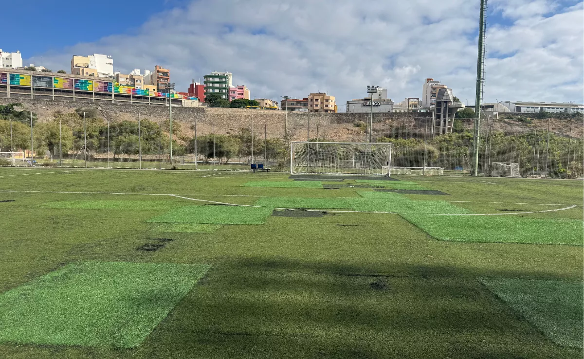 Estado de la cancha Antonio Rojas / CEDIDA