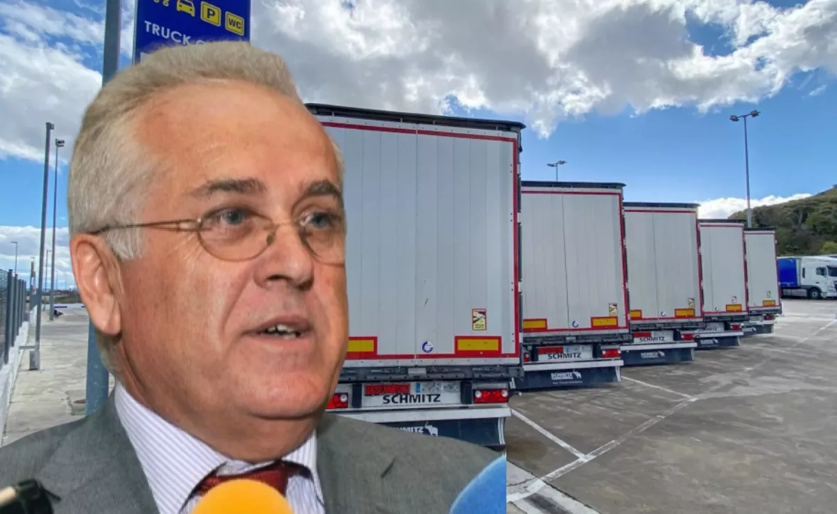 Agustín Espino, presidente de la Federación de Empresarios del Transporte de Canarias./ MONTAJE AH