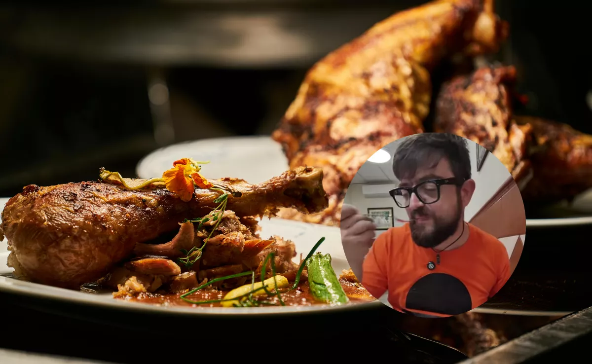 Imagen de un plato de pollo / MONTAJE AH - PEXELS