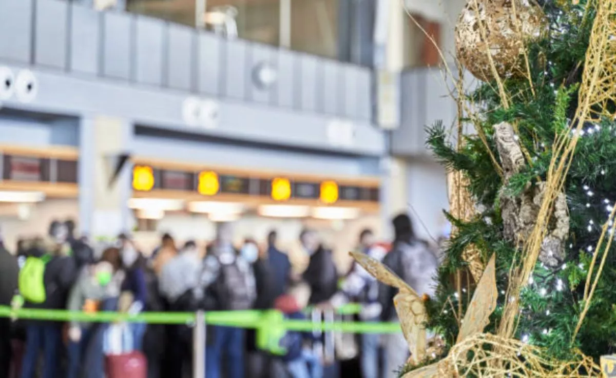 Aeropuerto en Navidad. /Redes