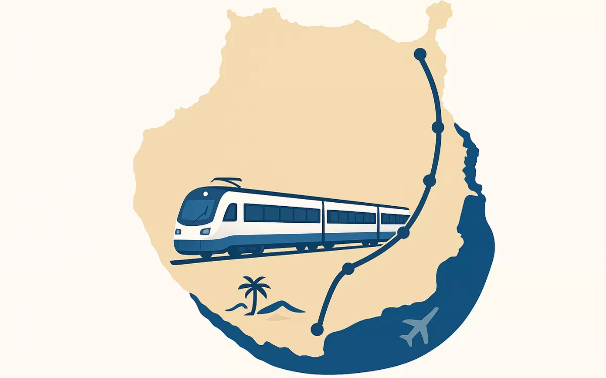 Así será el tren de Gran Canaria: 58 kilómetros, 11 estaciones y conexión capital–aeropuerto–sur. / AH