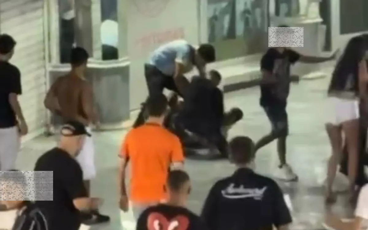 La pelea entre menores que provocó la gran redada policial en el CC Plaza. / AH