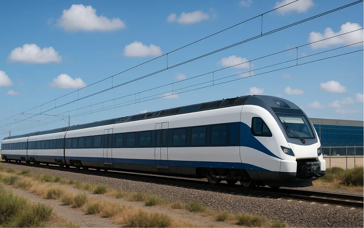 Un estudio de la ULPGC cuestiona la rentabilidad y demanda del tren en Gran Canaria. En la imagen, proyección del paso del tren por Gando. / AH
