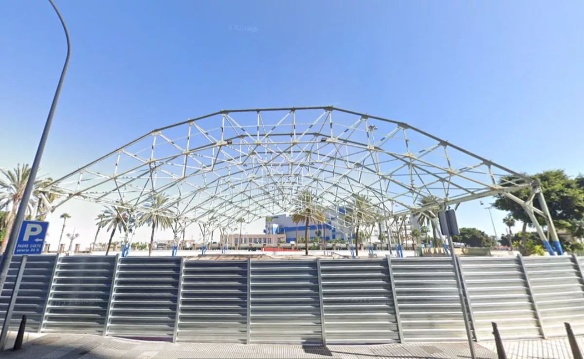 El antiguo skatepark del Refugio, en proceso de desmantelamiento en noviembre de 2022. AH