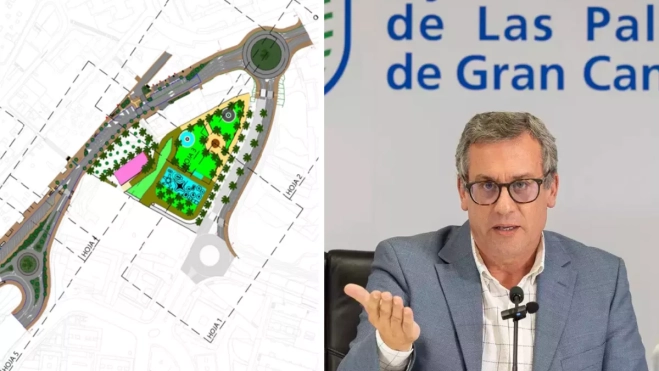 A la izquieda, un boceto de las obras; a la derecha, Mauricio Roque, concejal de Urbanismo / AH A la izquieda, un boceto de las obras; a la derecha, Mauricio Roque, concejal de Urbanismo / AH