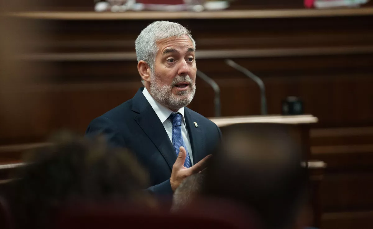 Fernando Clavijo este miércoles en el Parlamento / EFE