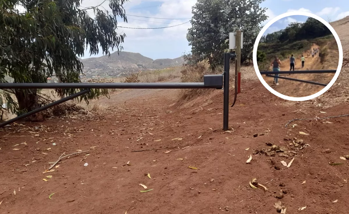 Imagen de medidas tomadas en La Laguna para evitar el motocross y 4x4. / MONTAJE AH