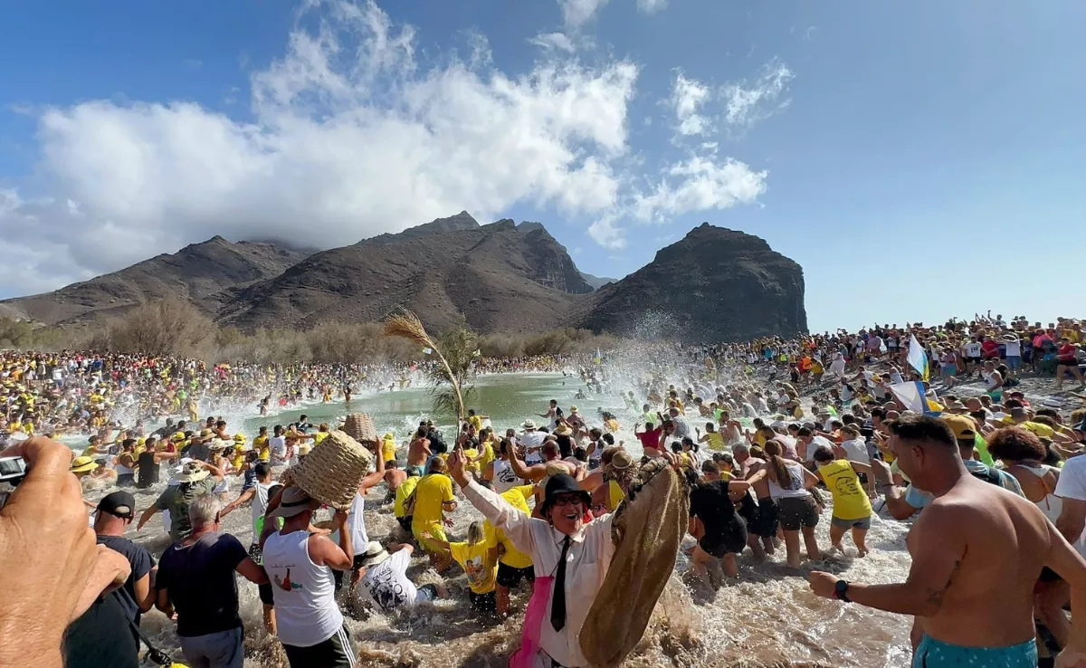 Imagen de la Fiesta del Charco en La Aldea / AYUNTAMIENTO DE LA ALDEA