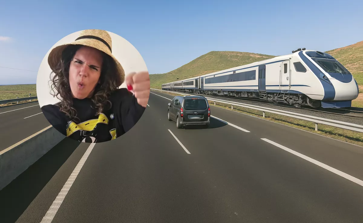 Imagen generada por la IA del tren de Tenerife / AH